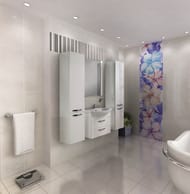 Тумба под раковину AQUATON Ария 65 М 1A123301AA010 594x310x542 подвесная, 2 ящика, белый глянец