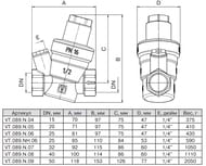 Редуктор давления VALTEC 1/2" регулируемый, мембранный 1-5 бар, VT.089.N.04
