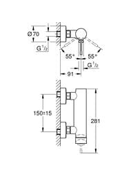 ��������� Grohe Essence 33636001 ��� ����, ���������, ����� ��� ���� 1/2"