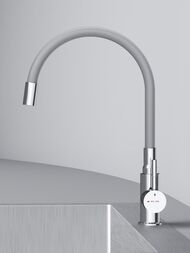 Смеситель для кухни AM.PM X-Joy S F85B07605 однозахватный, гибкий излив, серый/хром — изображение 8