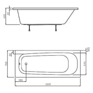 ����� ��������� RAVAK SEPTIMA 160�70 ��., ����� C631S00000