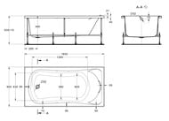 ����� ��������� Roca BeCool 180x90 �������������, � ����������� ��� �����, ����: ����� ZRU9307685