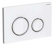 GEBERIT Omega20 Клавиша смыва белый/кольца хром глянцевый 115.085.KJ.1