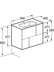 ����� ��� �������� Roca Luna 60, 586�450�560 2 ����� ����� ZRU9307764