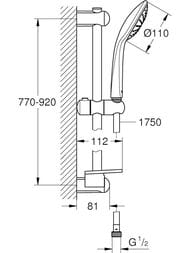 ������� �������� Grohe Euphoria Mono 27267001  110 �����, 1 �����,������, �����, �������