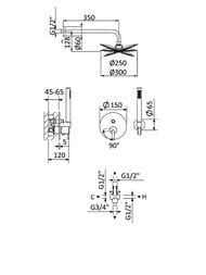 ������� ������� Cezares LEAF-DSIP-30-L-01 ������������, � ������� � ������ �����, d300 ��, ����