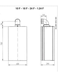 Двухконтурный настенный газовый котёл BAXI ECO 4S 24F (400х730х299) 24кВт, два теплообменника