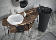 Раковина Vitra Plural 492х525 напольная,антибактериальное покрытие,черный мат. 7814B483-004