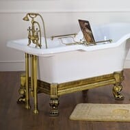 Ванна MIGLIORE IMPERO 180x87 на лафете  МЕАНДР , слив-перелив/ручки бронза 26341