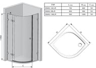 Душевой уголок RAVAK BRILLIANT BSKK3-90L (895х895х1950) распашная дверь, стекло, хром+Transparent