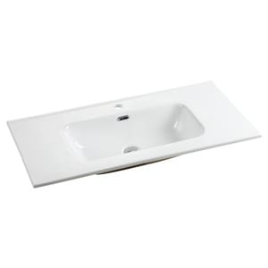 Раковина накладная Ceramicanova Element 1010х465х180 перелив, отв. под смеситель, белый CN7003