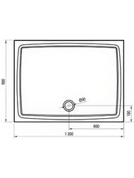 ������� ��������� ������ RAVAK Galaxy Gigant Pro Flat 120x90 (1200�900x30) �����