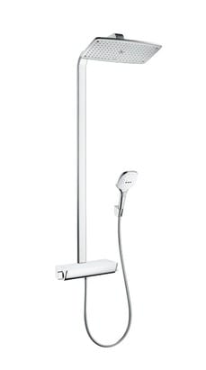 Душевая система Hansgrohe Raindance Select E 360 Showerpipe с термостатом хром/белый 27112400