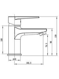 Смеситель для раковины ESKO Budapest BT26 на 1 отверстие, однозахватный, низкий излив, хром — изображение 5