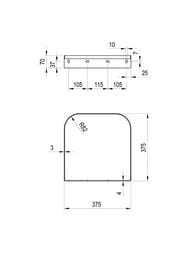 ������� ��� ���������� RAVAK YARD 600 (375�380�70) ���������, ������ X01782