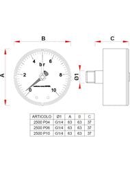  Far, 0-6 , 1/4", D63, .. (.),   FA 2500 06