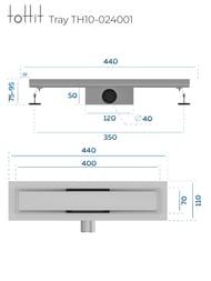     toHit Tray 400x100x75-95 , . , .  TH10-024001