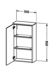 ���� Duravit XSquare 500�896�236 ���������, ����� �����, 2 �����, ����� ������ XS1303L2222