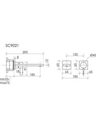 ��������� ��� �������� SANCOS Linn c �����. ������, ����. ������, PVD ��������,  SC9021BN