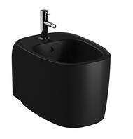 Биде Vitra Plural подвесное 550 мм, антибактериальное покрыйтие, перелив, черный мат. 7831B483-0288