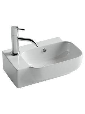 Раковина подвесная Ceramicanova Element 403х249х140 1 отв. под смеситель,слив-перелив,белый CN6074R