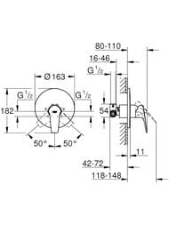 ��������� Grohe BauFlow 29112000 ��� ����, ������������, �������, ����