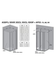 ������� ������ RAVAK SUPERNOVA APSS-90 (870-905�1880) ������, �����+Transparent