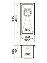  Omoikiri TAKI 20-U/IF-IN (200440180)  ,   4973042