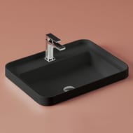 Раковина ArtCeram Fuori Scala 600х450 врезная/накладная, черная матовая TFL034 17; 00