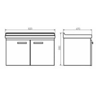 ����� � ��������� COMFORTY ����-80 (820�550�470) ���������, 2 ������, ����: ��� ������ 00004139026