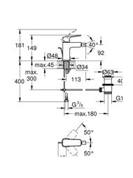 ��������� ��� ���� Grohe Cubeo �������������, ������ ����� 92��, ����: ���� 1018100000