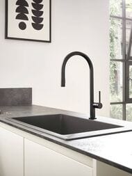 Смеситель Hansgrohe Talis M54 для кухни 210 вытяжной душ, поворотный излив 2jet черный мат 72800670 — изображение 4