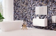 Керамогранитная плитка Staro Palacio Rock Azul High Gloss (600х1200х9) оникс, синяя (кв.м.)