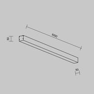 �������� ���������� ��������� Maytoni Technical (��������) 3000K 50x50 20 �� (������, 1 �) LL311027, IP33