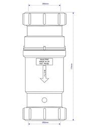 Сливной клапан McAlpine MACVALVE с сухим сифоном Ду=50, гайка-гайка, MRNRV50C
