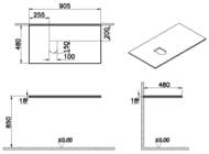 ���������� Vitra Origin 65858 905�480�18��, ���  ��� �������� �����, ����: ������ ���