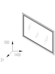������� Caprigo ������ 160 bianco alluminio 1400�900�31 10632-B016
