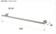 Полотенцедержатель 66 см Remer INOX SSXI30, нержавеющая сталь матовая — изображение 2