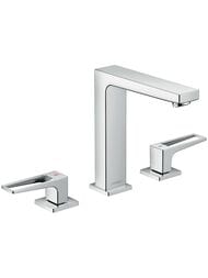 Смеситель Hansgrohe Metropol 74515000 на раковину на 3 секции с клапаном, излив 160мм, ручка-петля — миниатюра 1