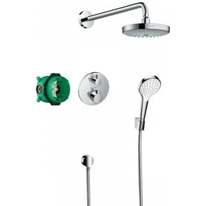 Душевая система Hansgrohe Croma Select S/Ecostat S 27295000 термостат, верхний и ручной душ
