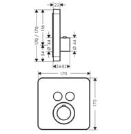 Смеситель для душа Axor ShowerSelect 36707950 термостат, встраиваемый, внешняя часть, латунь матовая