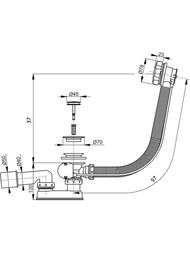 ����� ��� ����� ������� Alcaplast A55GOLD-VE-01 ������, ���. 40/50, 57 ��, ������