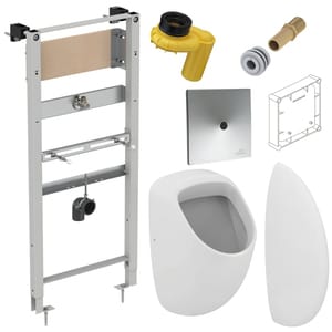 Инсталляция Ideal Standard ProSys + Писсуар Connect + Панель с ИК-датчиком + Перегородка E567101L1