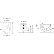 Унитаз KERAMA MARAZZI MODULA подвесной, 365х560х365, безободковый, белый глянцевый MO.wc.02