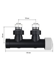 Узел нижнего подключения термостатический угловой Royal Thermo Design Pro 15мм М30х1,5, черный — изображение 6