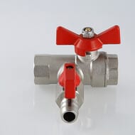 Кран дренажный 1/2"В-1/2"В. VALTEC BASE шаровой с обратным клапаном, VT.248.N.04
