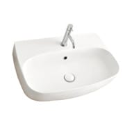 Раковина подвесная Kerasan Nolita 534001*1 500х450х150 с отверстием под сместель, белый глянец