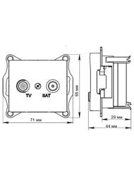  Systeme Electric GLOSSA  TV-SAT    1  GSL000297