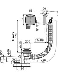 ����� ��� ����� Alcaplast A508CKM click/clack ������/�������, � �������� ���� ����� �������