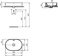Умывальник Ideal Standard Lux STRADA II (600х400) с переливом T360401